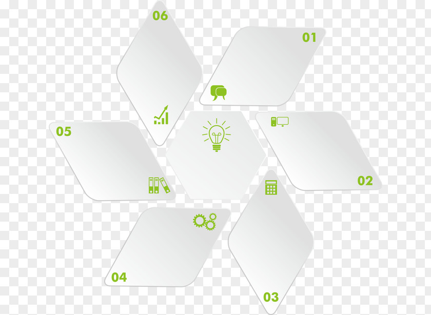 Vector Three-dimensional Diamond Hexagon Information Rectangle Technology PNG
