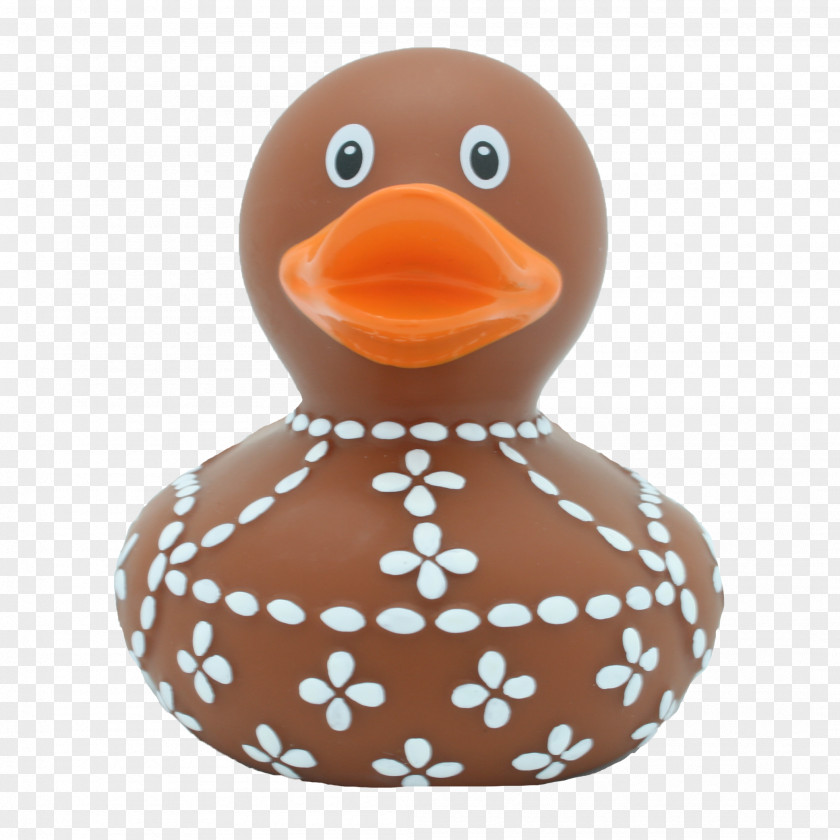 Gingerbread Man Rubber Duck Natural LILALU Christmas PNG