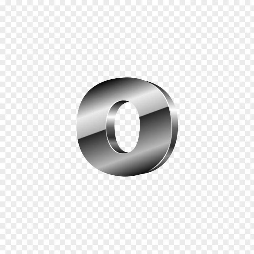 Silver Black Letters O Letter Font PNG