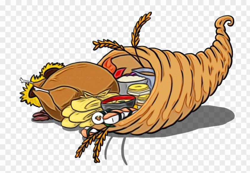 Hermit Crab Insect Thanksgiving Day Food Background PNG