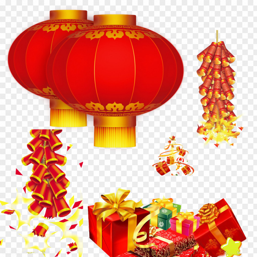 Chinese New Year Lantern Festival Firecracker PNG