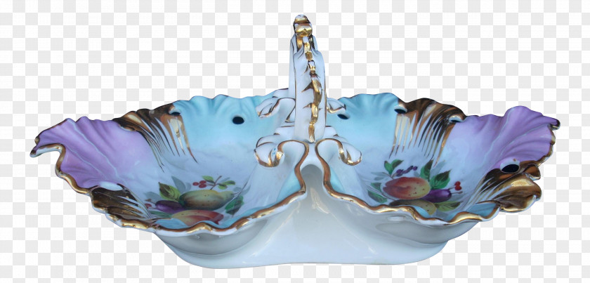 Extravagant Ceramic Turquoise Purple Tableware PNG