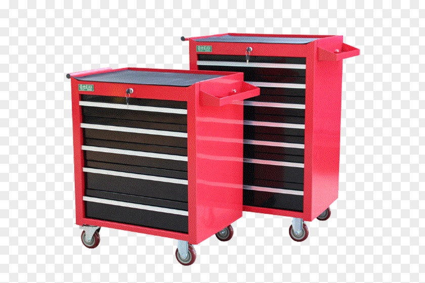 Hand Push Mobile Car Repair Tools Drawer Tool Shopping Cart Cabinetry PNG