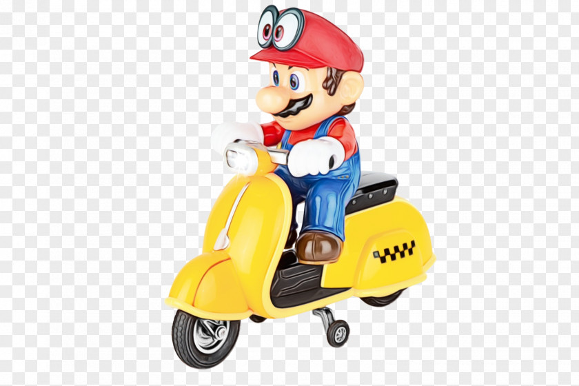 Windup Toy Figurine Scooter Motor Vehicle Vespa Riding PNG