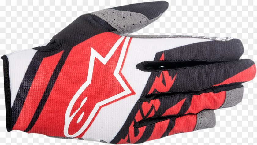 Bicycle Glove Alpinestars Cycling Red White PNG