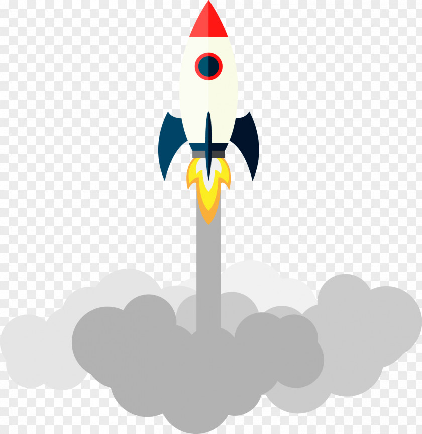 Cartoon Rocket Flat Web Development Software Hosting Service Business PNG