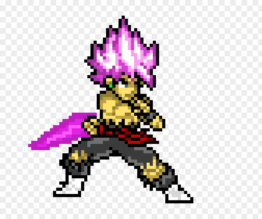 Goku Black Pixel Art Super Saiya PNG