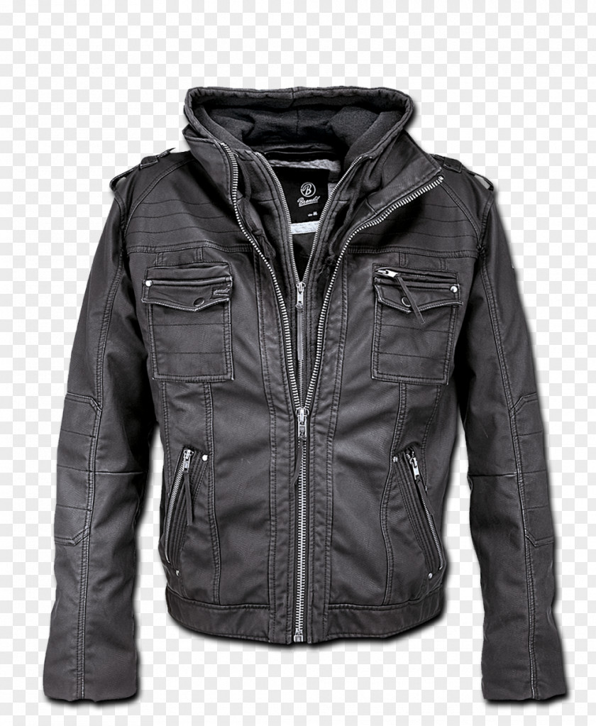 Jacket Hoodie Leather Artificial Coat PNG