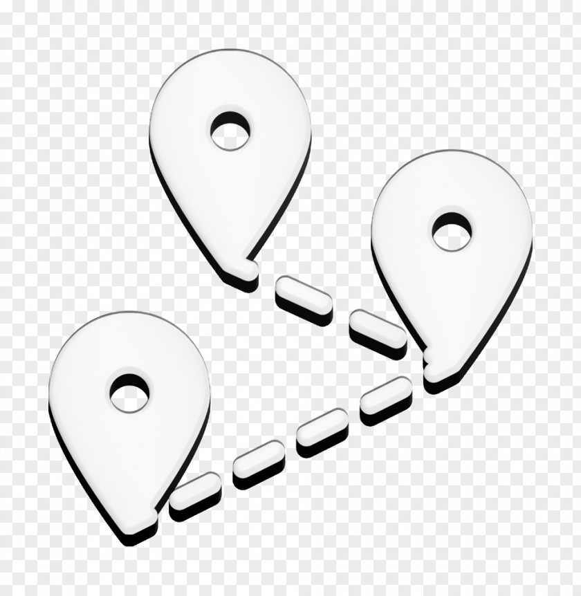 Road Icon Maps And Locations Distance PNG