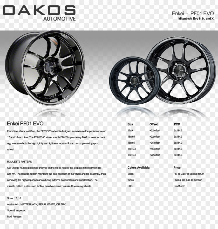 Car Alloy Wheel Tire Spoke Enkei Corporation PNG