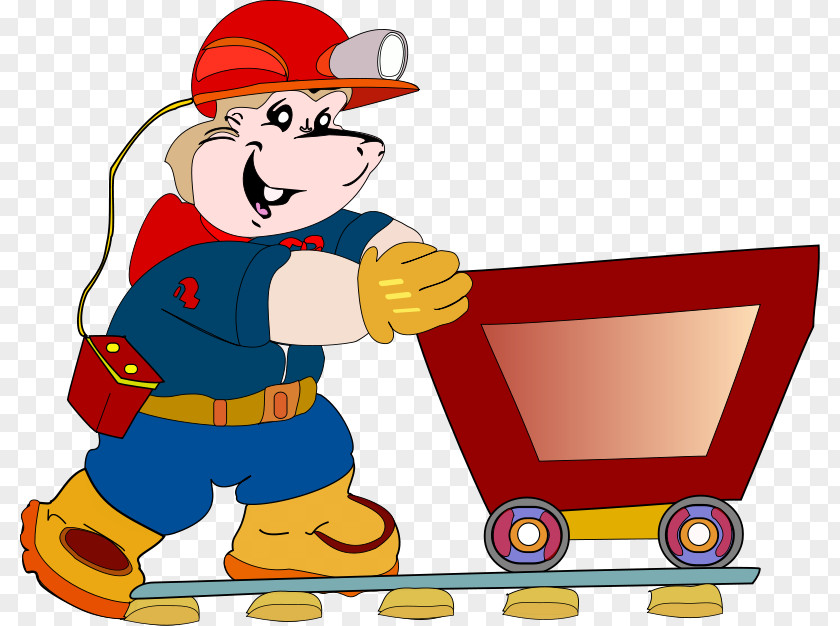 Gold Miner Cartoon Mining Coal Pixabay Clip Art PNG