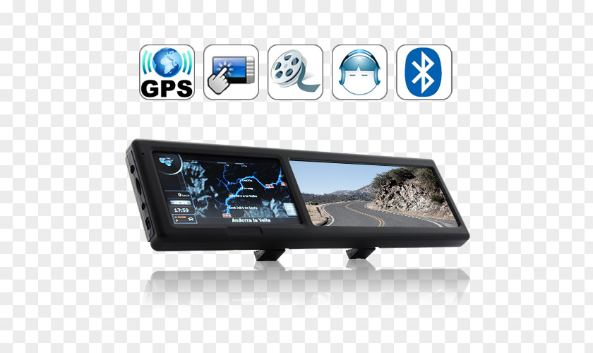 Gps Navigation Smartphone GPS Systems Rear-view Mirror Car Bluetooth PNG