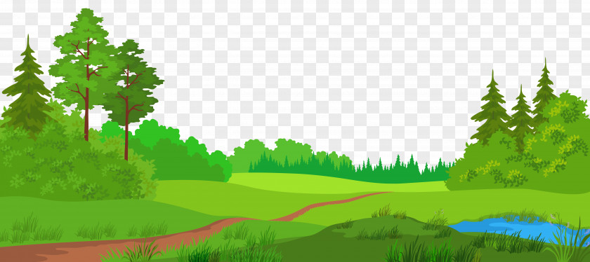 Meadow With Trees Clipart Picture Clip Art PNG