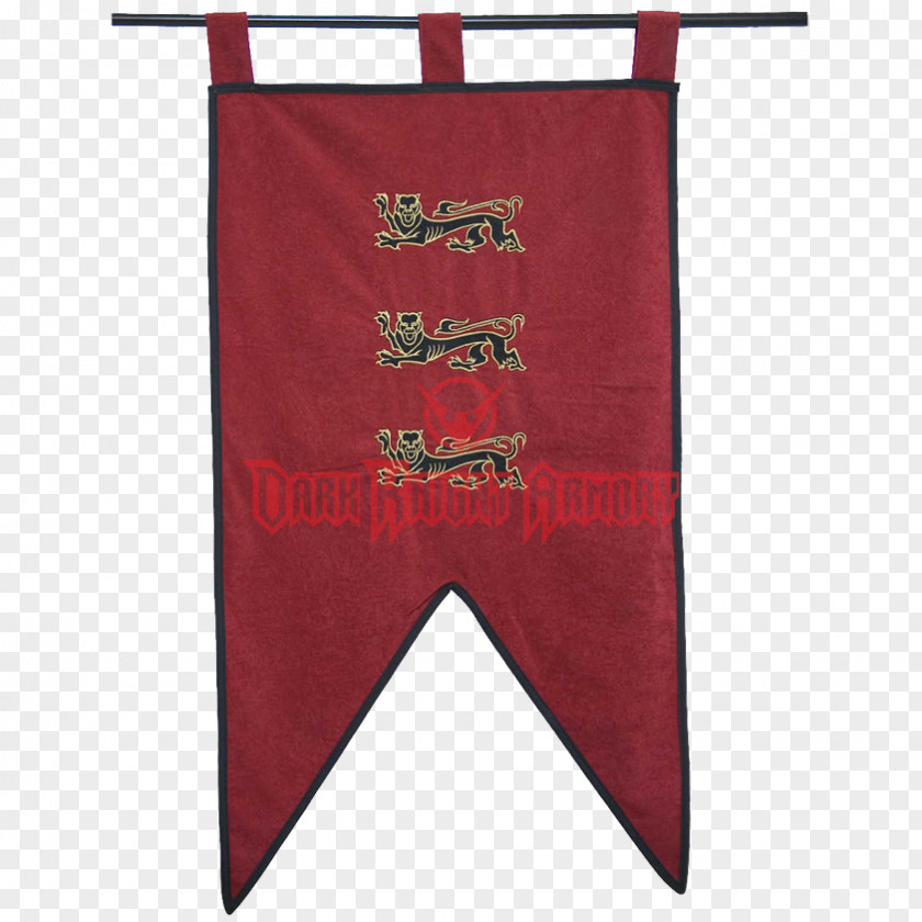 Red Hanging Middle Ages Crusades Banner Knight Flag PNG