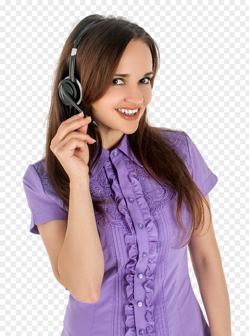 Women Wearing Headset Sharing Service PNG