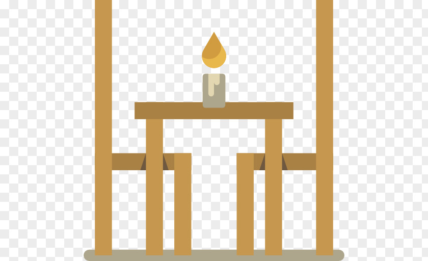 A Set Of Chairs And Candle Table Icon PNG