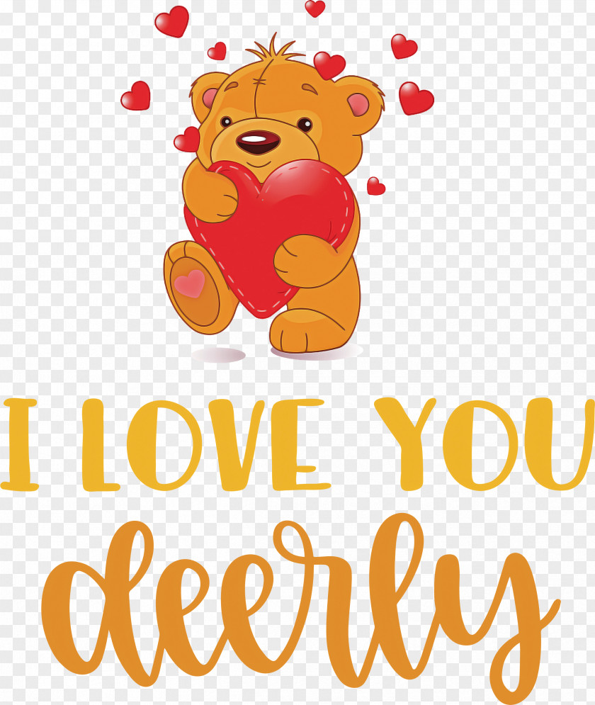 I Love You Deerly Valentines Day Quotes Message PNG
