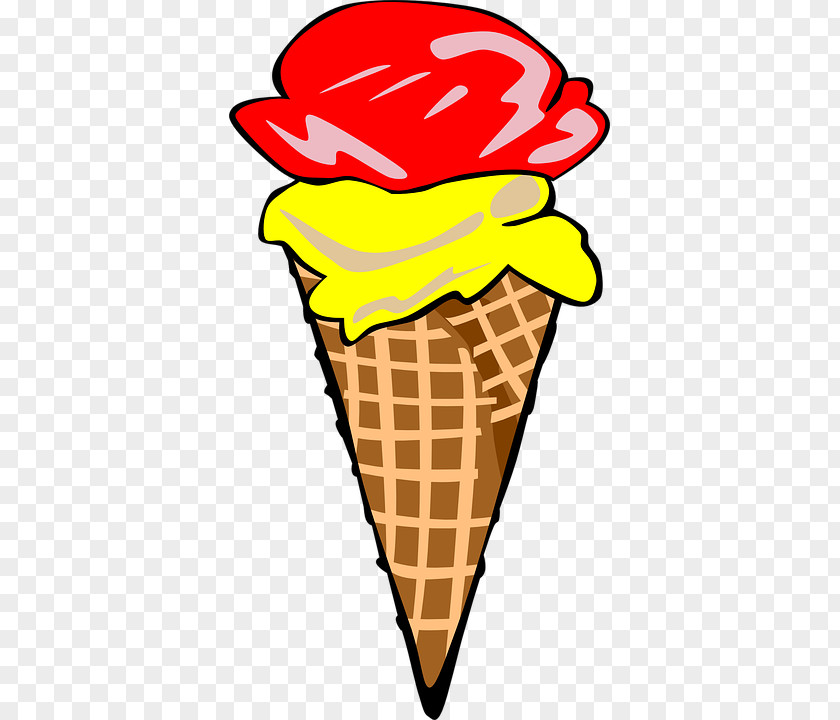 Ice Cream Cones Sundae Waffle PNG