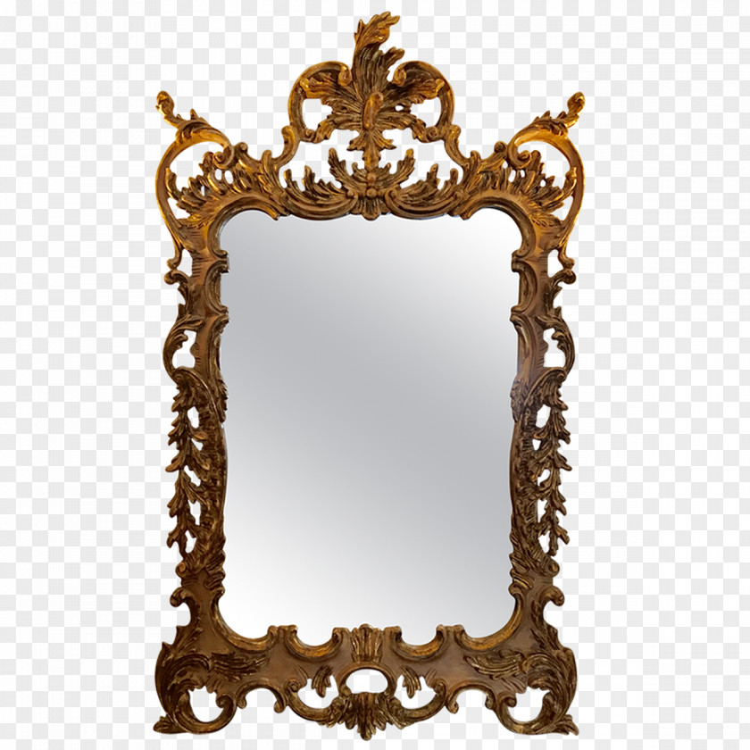 Mirror Image Rococo Picture Frames Ornament PNG