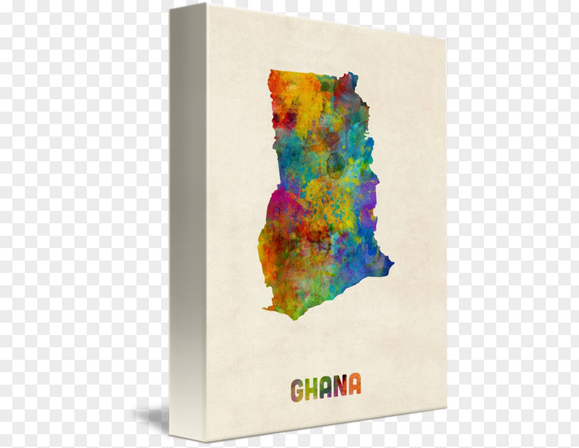 Painting Ghana Art Watercolor Canvas Print PNG
