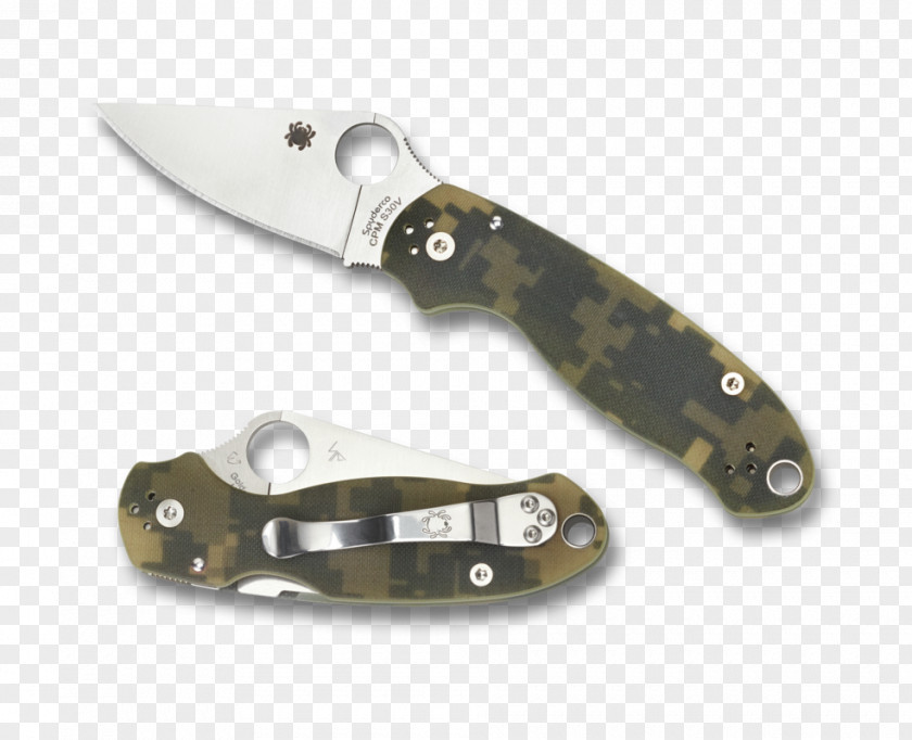 Knife Pocketknife Spyderco CPM S30V Steel Blade PNG