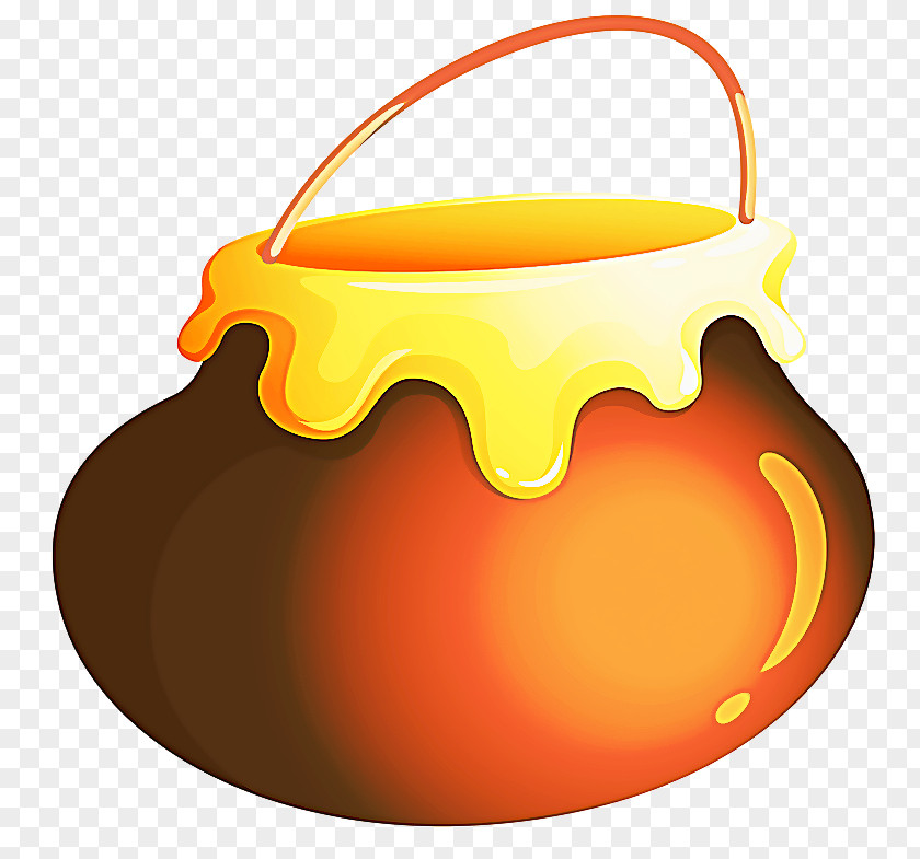 Cauldron Orange Jar Honey Cartoon Bee Drawing PNG