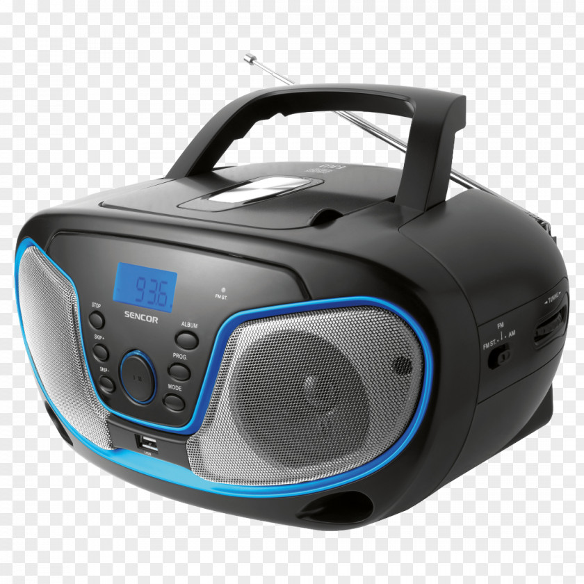 Radio Compact Disc Receiver FM Broadcasting Boombox PNG