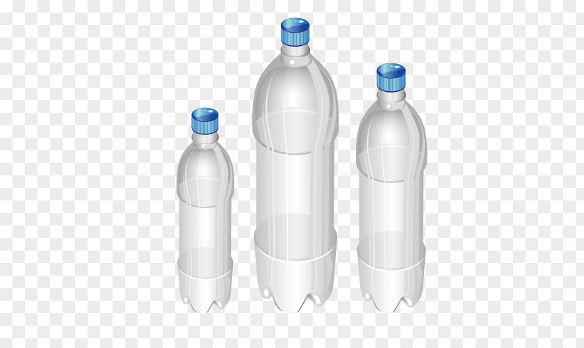 Vector Bottles Of Mineral Water Plastic Bottle Clip Art PNG
