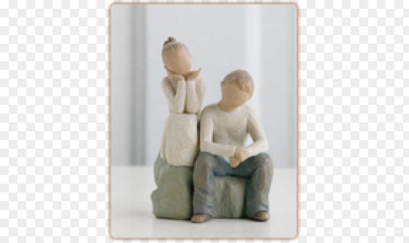 Willow Tree Sibling Sister Figurine Brother PNG