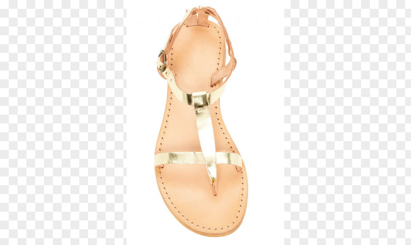 Excessive Decoration Design Without Buckle Sandal Shoe Beige PNG