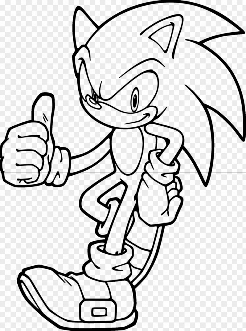 Line Drawing Sonic The Hedgehog Colors CD Generations Coloring Book PNG