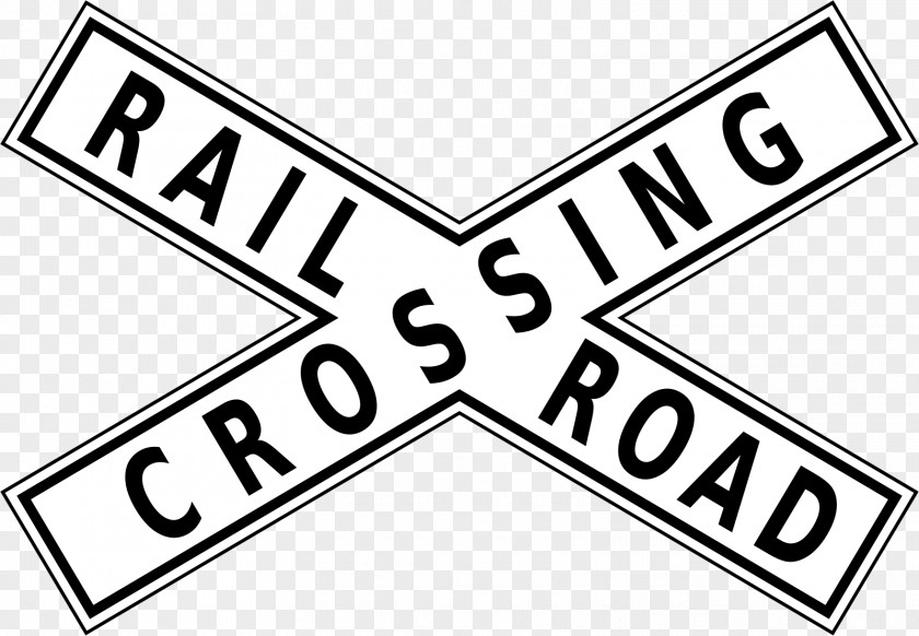 Railroad Tracks Rail Transport Australia Crossbuck Level Crossing Traffic Sign PNG