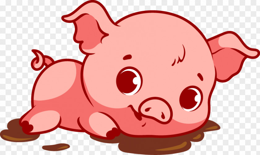Vector Cartoon Pig Q-version Clip Art PNG