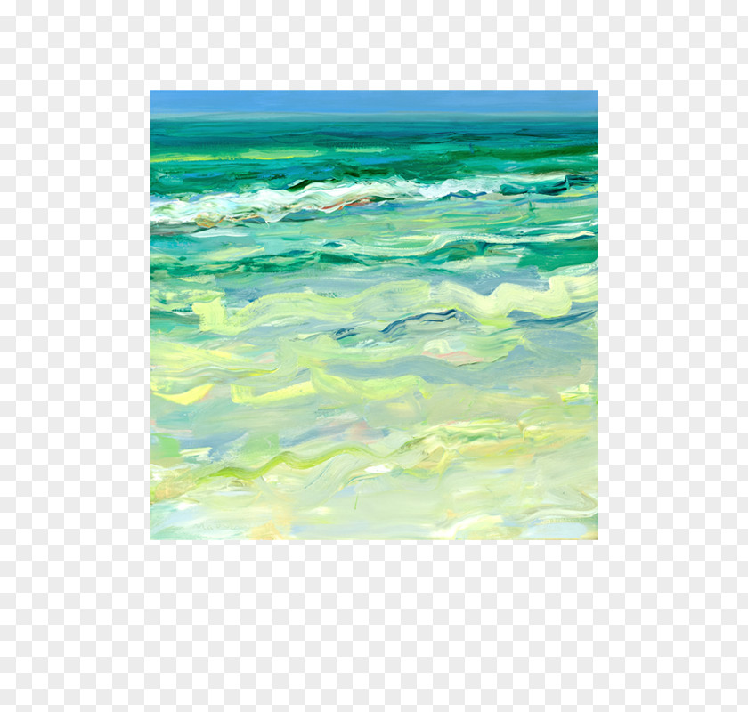 Watercolor Ocean Shore Pacifica Wind Wave Sea PNG
