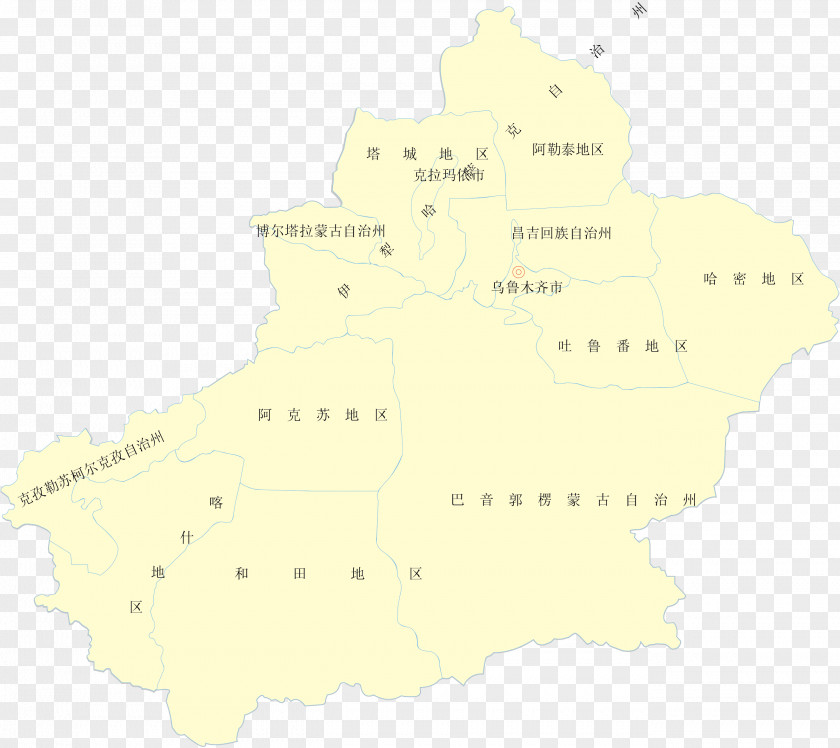 Xinjiang Vector Map Area PNG