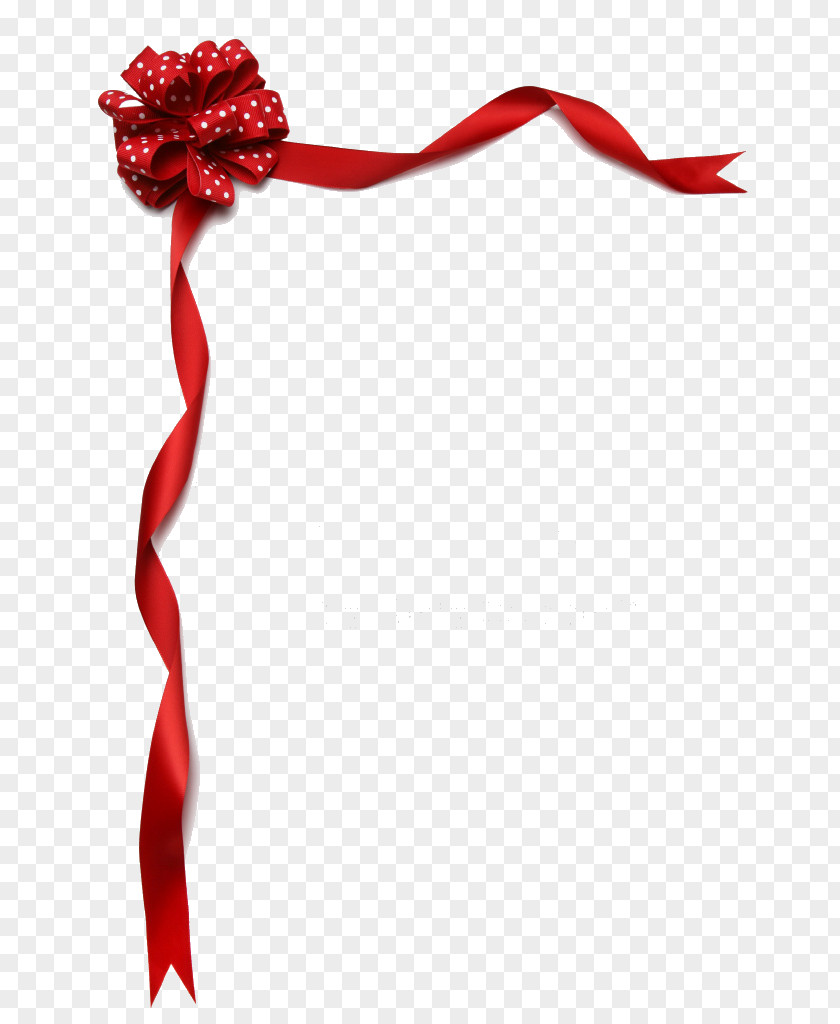 Carmine Ribbon Red PNG
