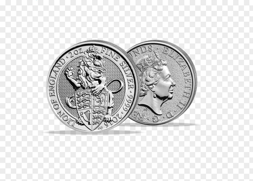 Coin The Queen's Beasts Royal Mint Silver Bullion PNG