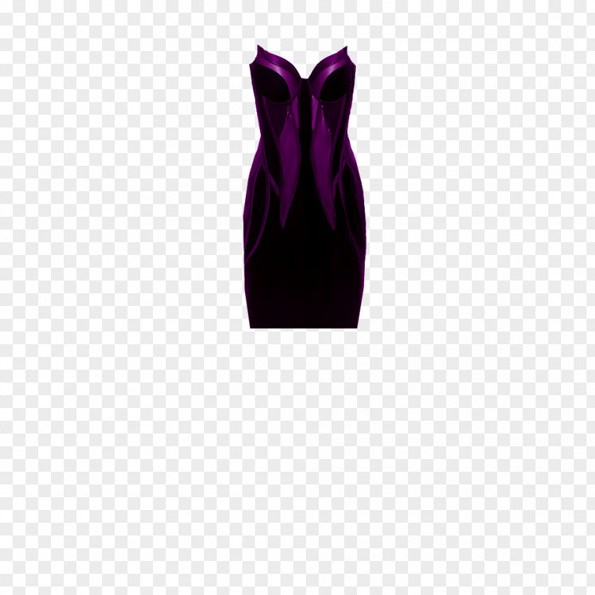 Corset Cocktail Dress Velvet Purple Violet PNG