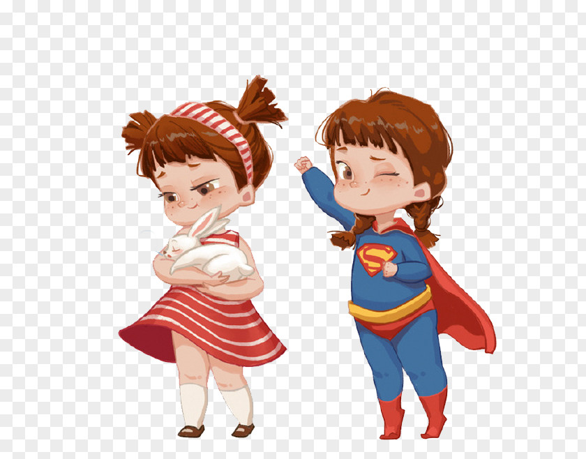 Little Superman Red Dress Sina Weibo Model Sheet Illustration PNG
