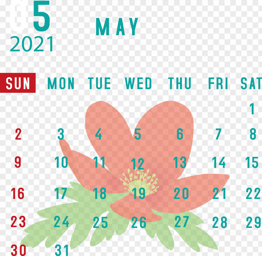 May 2021 Calendar PNG