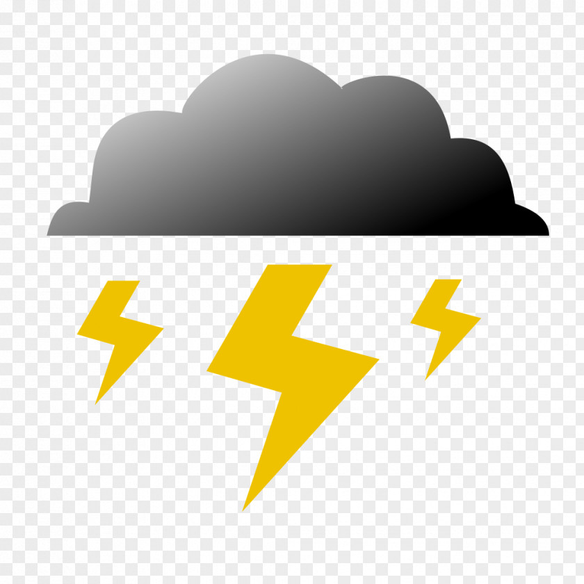 Thunder Storm Hong Kong Rainstorm Warning Signals Cloudburst Yellow Logo PNG