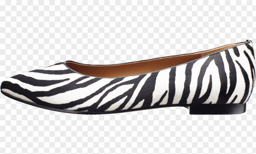 Zebra Ballet Flat Shoe Walking PNG