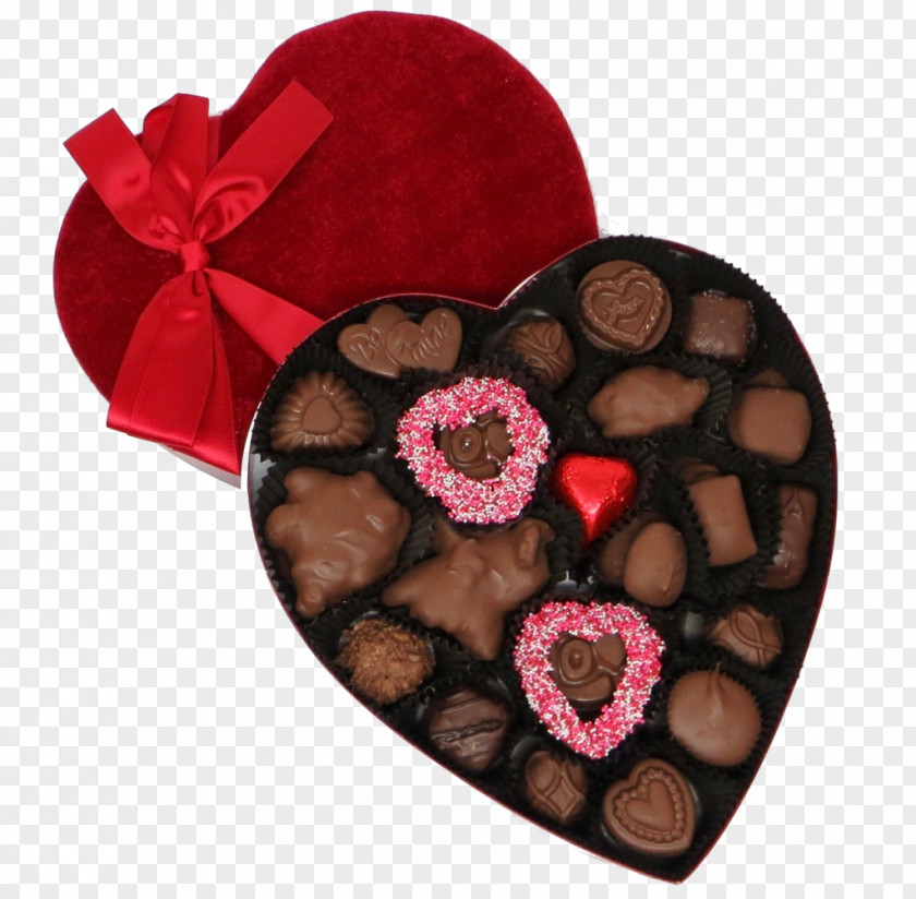 Chocolate Truffle Heart Valentine's Day Dark PNG