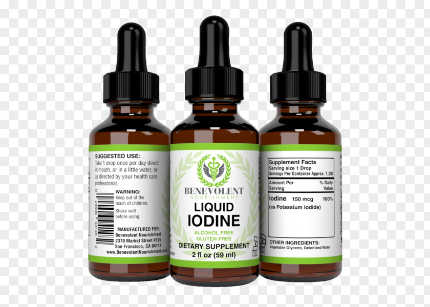 Gel Liquid Dietary Supplement Iodine Nutrition Potassium Iodide PNG