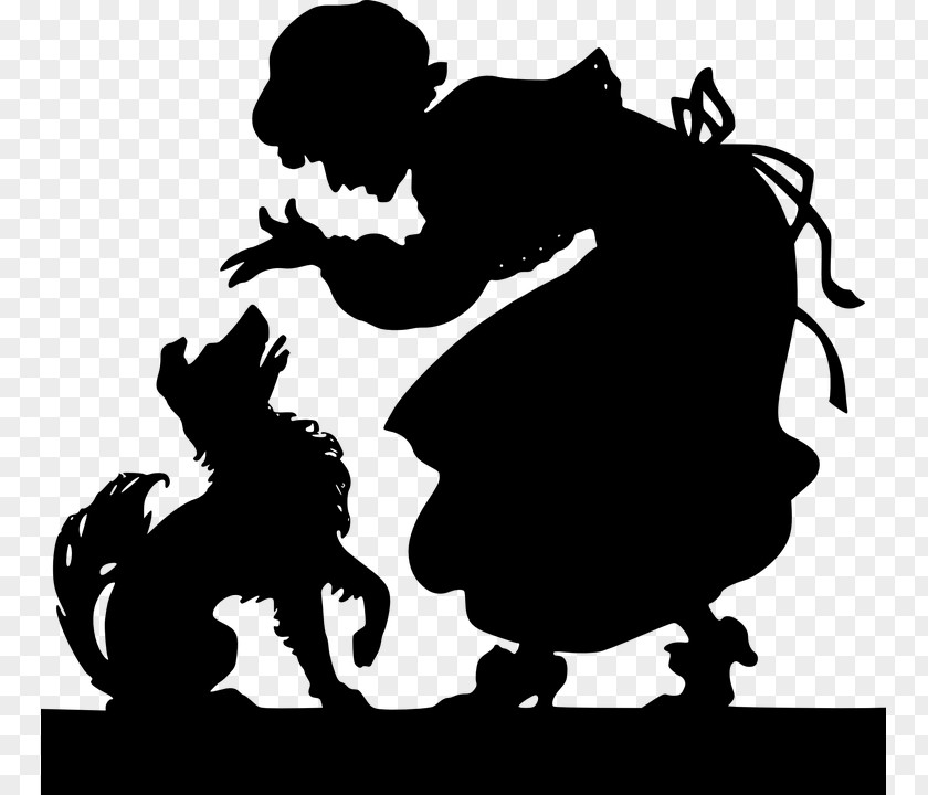 Oldwomanblackandwhite Dog Cat Silhouette Pet Clip Art PNG