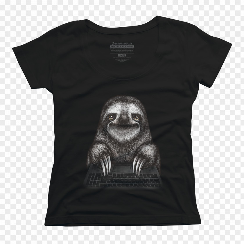 Sloth T-shirt Clothing Sleeve Scoop Neck PNG