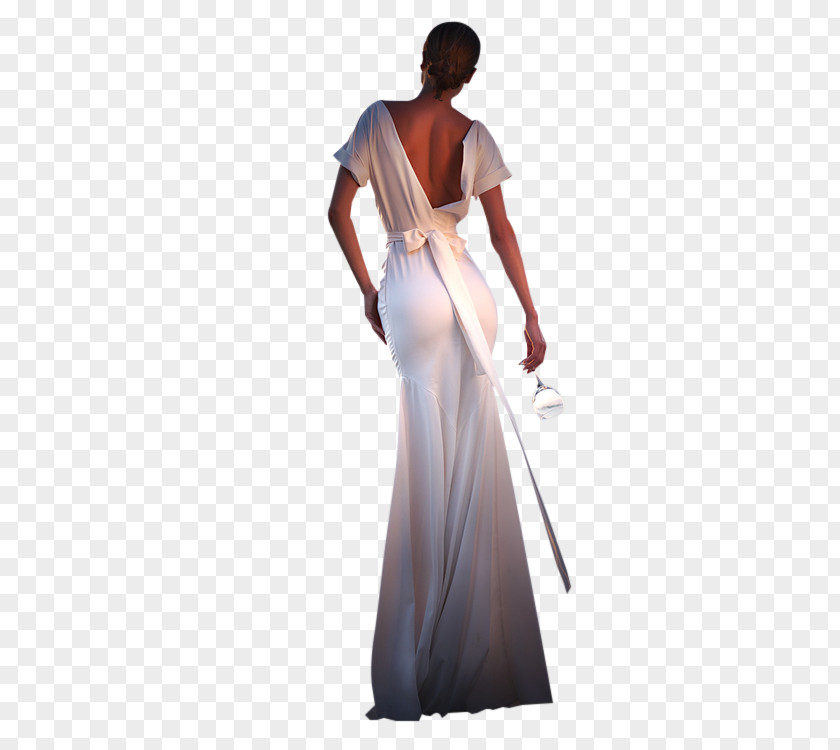 Women Back Dress Fashion Prom Woman Evening Gown PNG