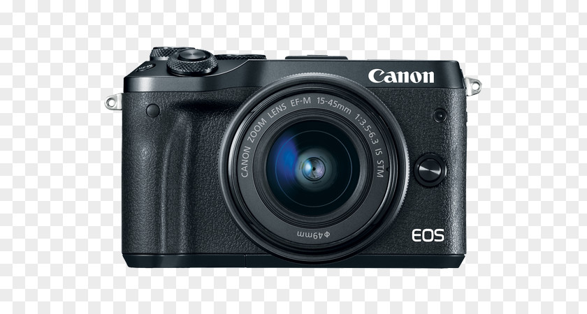 1080pBlackEF-M 15-45mm IS Lens Canon EF-M 15–45mm Mirrorless Interchangeable-lens Camera MountCamera EOS M6 24.2 MP Digital PNG