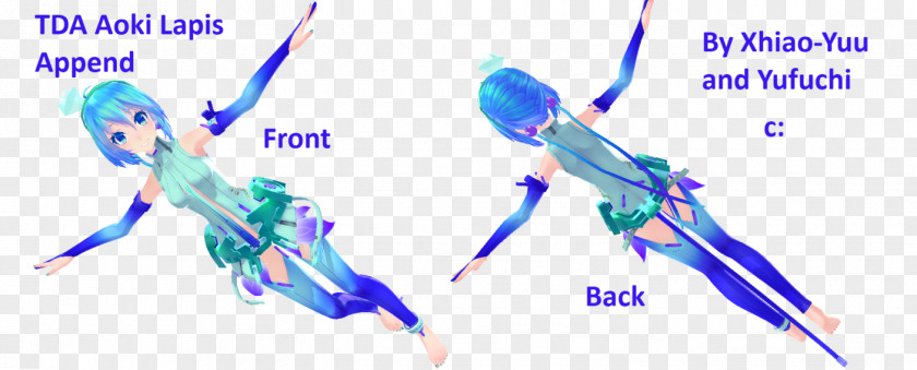 Aoki Lapis MikuMikuDance Lazuli Vocaloid Model PNG