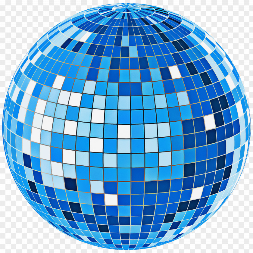 Blue Turquoise Pattern Sphere Ball PNG